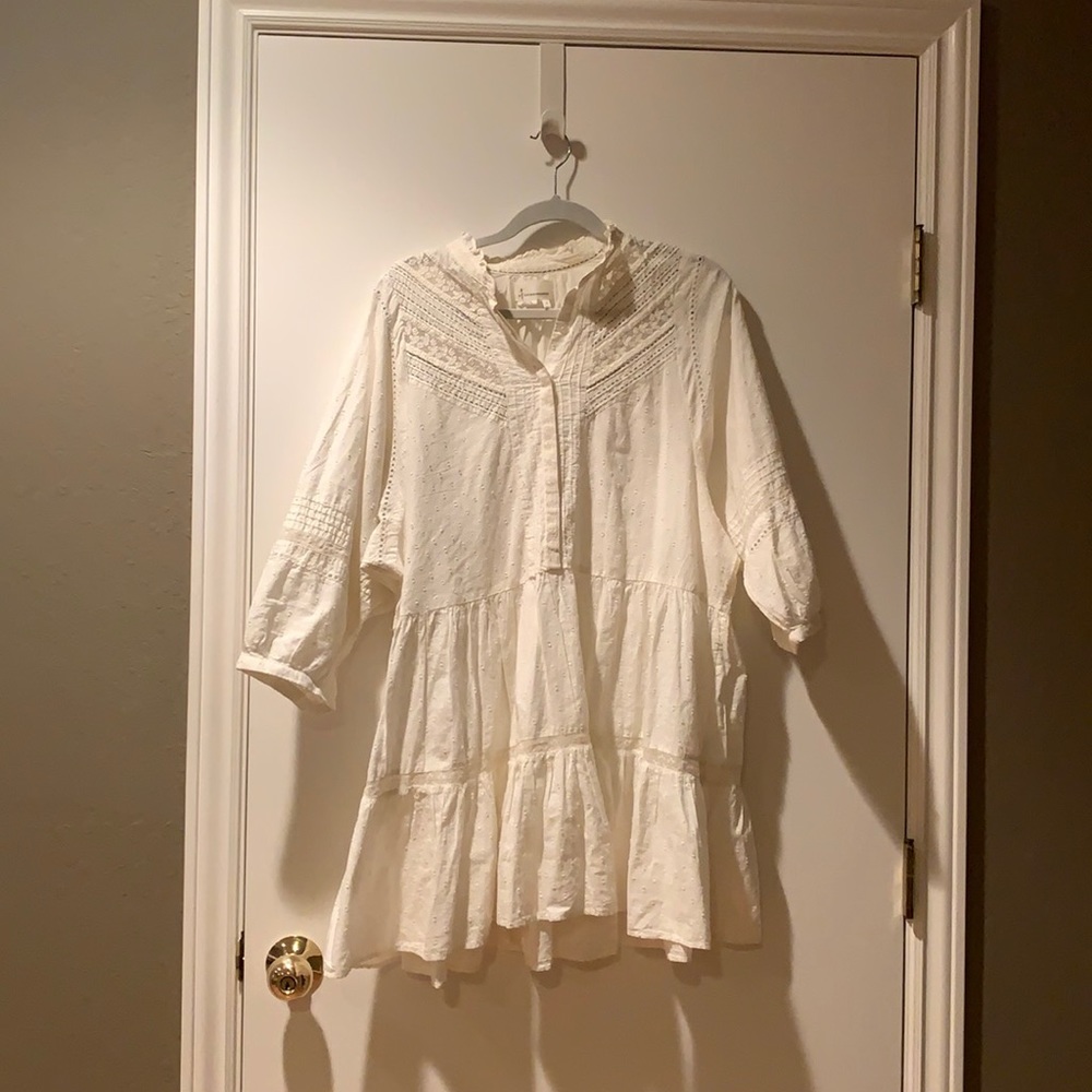 Anthropologie White Tunic Dress
